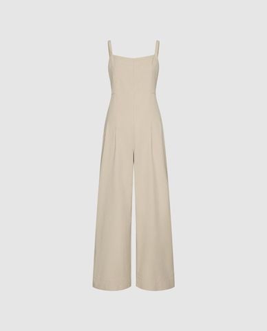  URBAN REVIVO - Jumpsuits nữ hai dây dáng rộng thanh lịch 