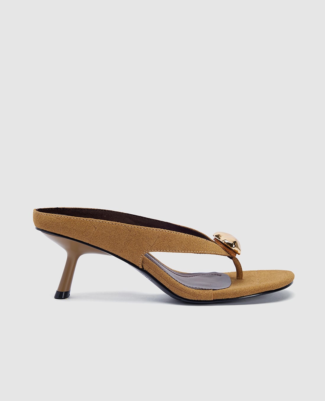 URBAN REVIVO - Giày mules cao gót nữ quai kẹp đính phụ kiện