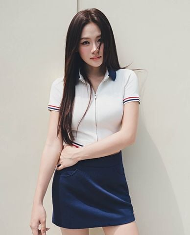  DEZUS - Set áo polo nữ và chân váy chữ A Ciarry 