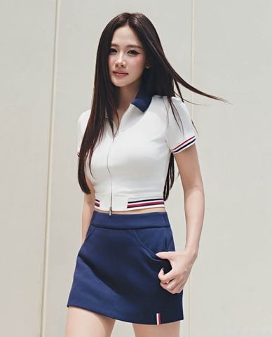  DEZUS - Set áo polo nữ và chân váy chữ A Ciarry 