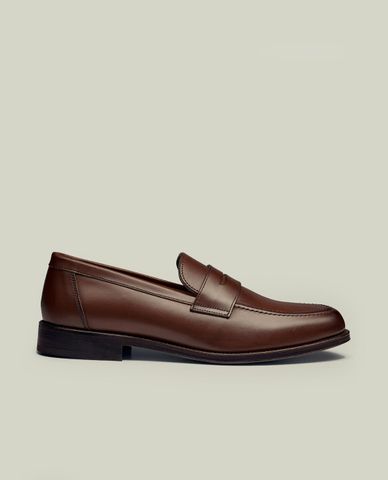  CHARLES TYRWHITT - Giày lười nam mũi tròn Leather Penny 