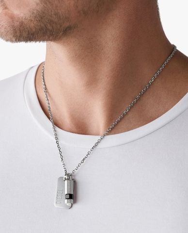  DIESEL - Vòng cổ nam mắt xích phối tag 