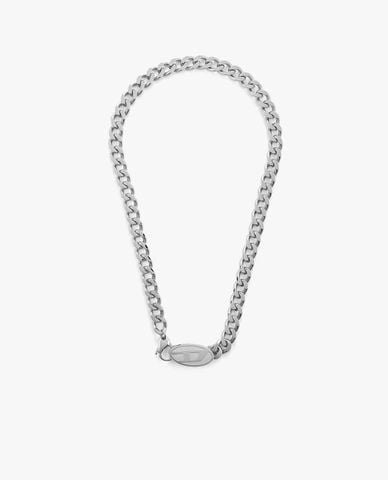 DIESEL - Vòng cổ unisex mắt xích bản to logo D 
