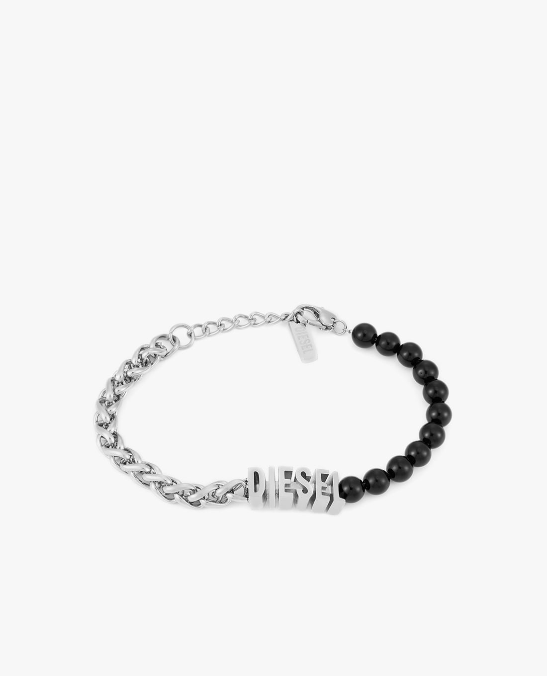 DIESEL - Vòng đeo tay unisex mắt xích phối hạt