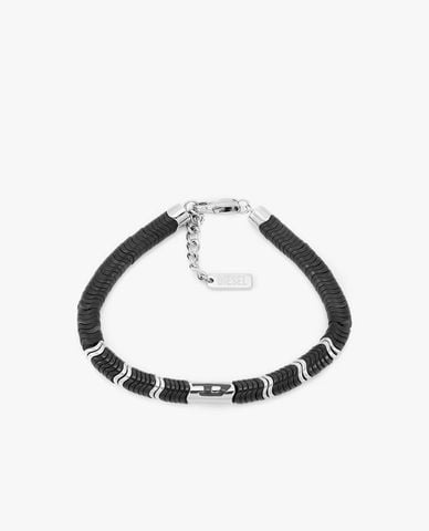  DIESEL - Vòng đeo tay nam phối logo chữ D 