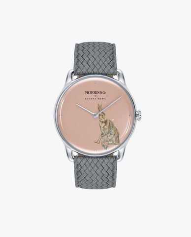 AUGUST BERG - Đồng hồ unisex Morris & Co Forest Hare Primrose 38mm 