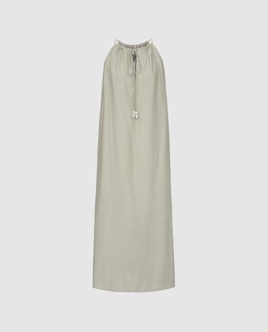  URBAN REVIVO - Đầm sát nách midi phom suông 