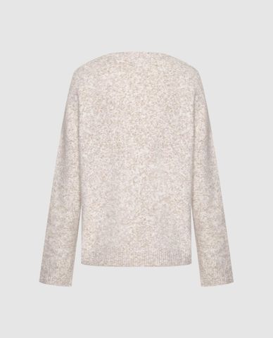  URBAN REVIVO - Áo dệt kim nữ cổ tròn tay dài 