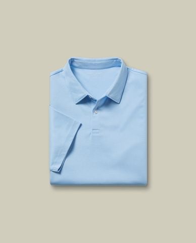  CHARLES TYRWHITT - Áo polo nam cổ bẻ tay ngắn Smart Jersey 
