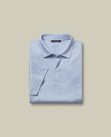  CHARLES TYRWHITT - Áo polo nam cổ bẻ tay ngắn Pure Linen 