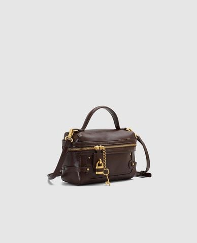 URBAN REVIVO - Túi xách nữ dáng hộp phối charm khoá 