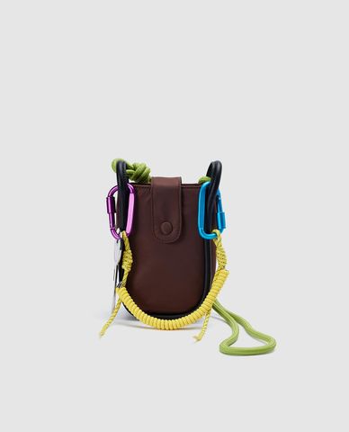  URBAN REVIVO - Túi đeo chéo unisex phom chữ nhật phối dây 