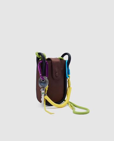  URBAN REVIVO - Túi đeo chéo unisex phom chữ nhật phối dây 