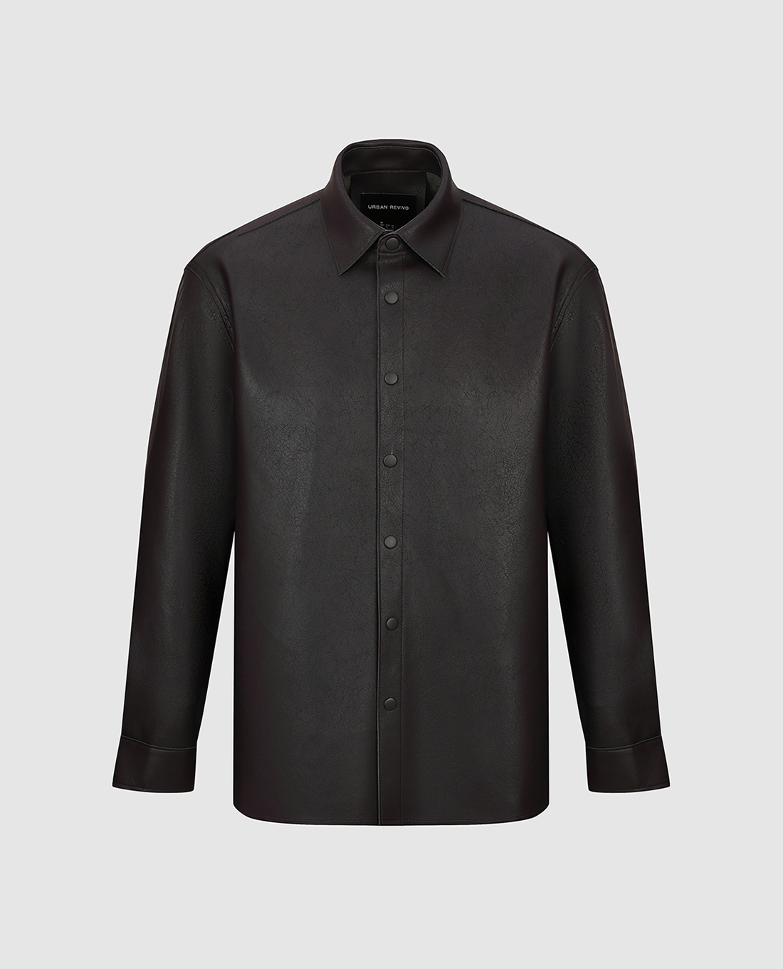 URBAN REVIVO - Áo khoác sơ mi nam cổ bẻ tay dài