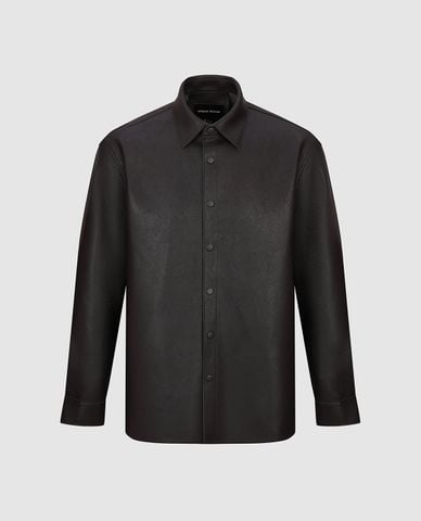  URBAN REVIVO - Áo khoác sơ mi nam cổ bẻ tay dài 