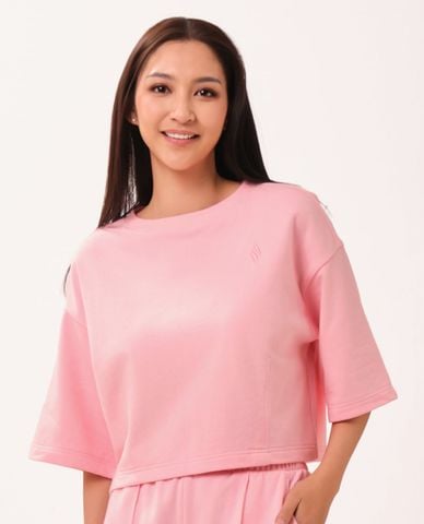  SKECHERS -  Áo thun nữ cổ tròn tay ngắn Lounge 