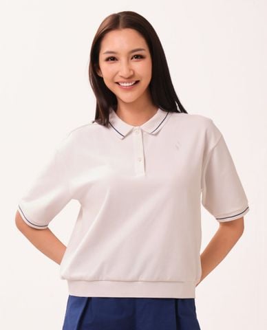  SKECHERS - Áo polo nữ cổ bẻ tay ngắn Iconic 