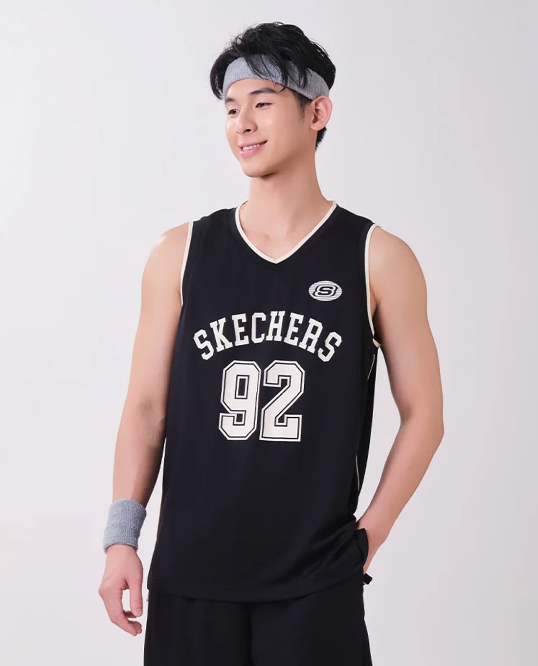 SKECHERS - Áo ba lỗ thể thao nam Hoop Hype Iconic