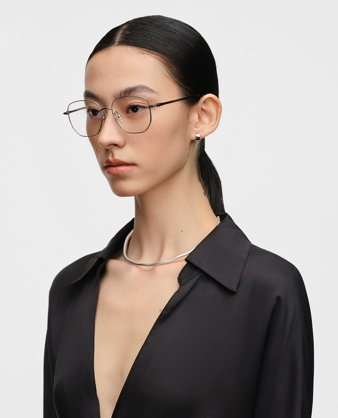 MUJOSH - Gọng kính đa giác unisex bản mảnh