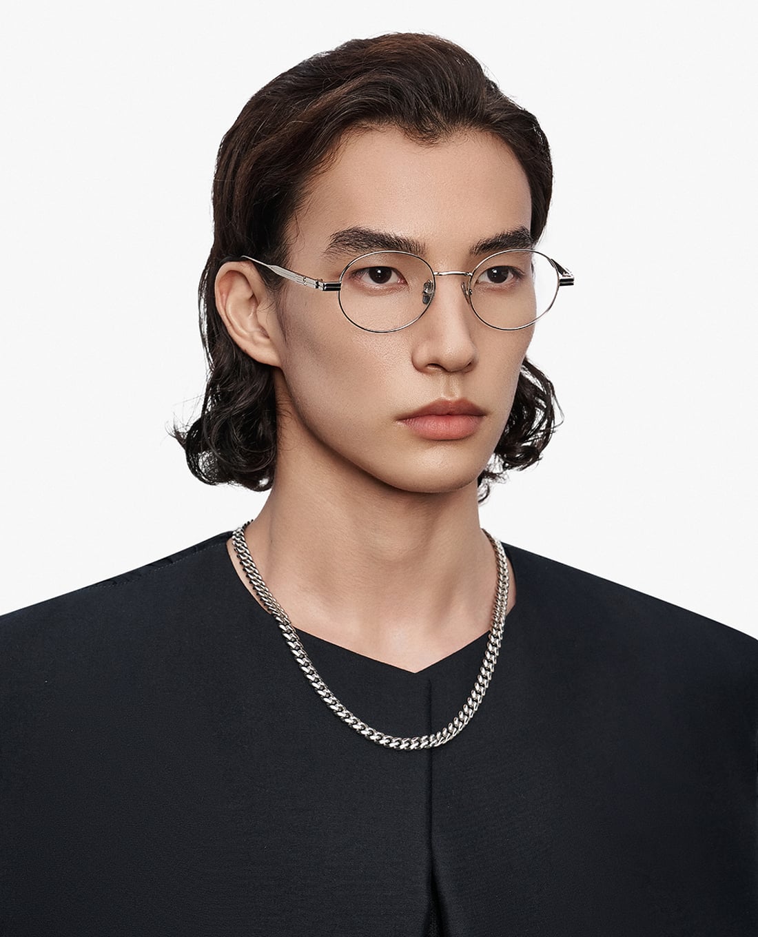 MUJOSH - Gọng kính tròn unisex bản mảnh