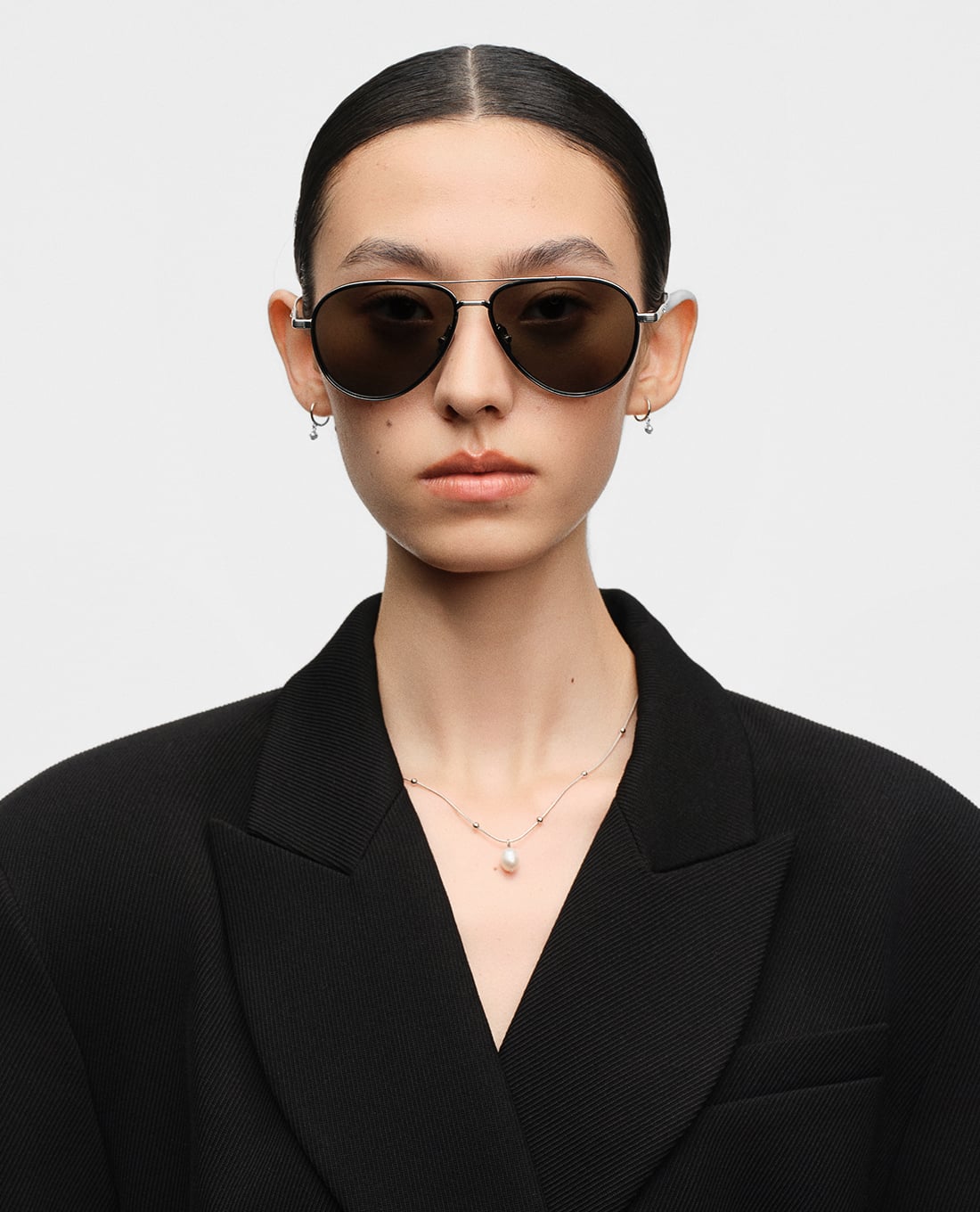 MUJOSH - Kính mát unisex gọng phi công bản mảnh