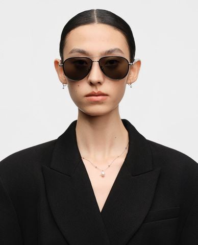  MUJOSH - Kính mát unisex gọng phi công bản mảnh 