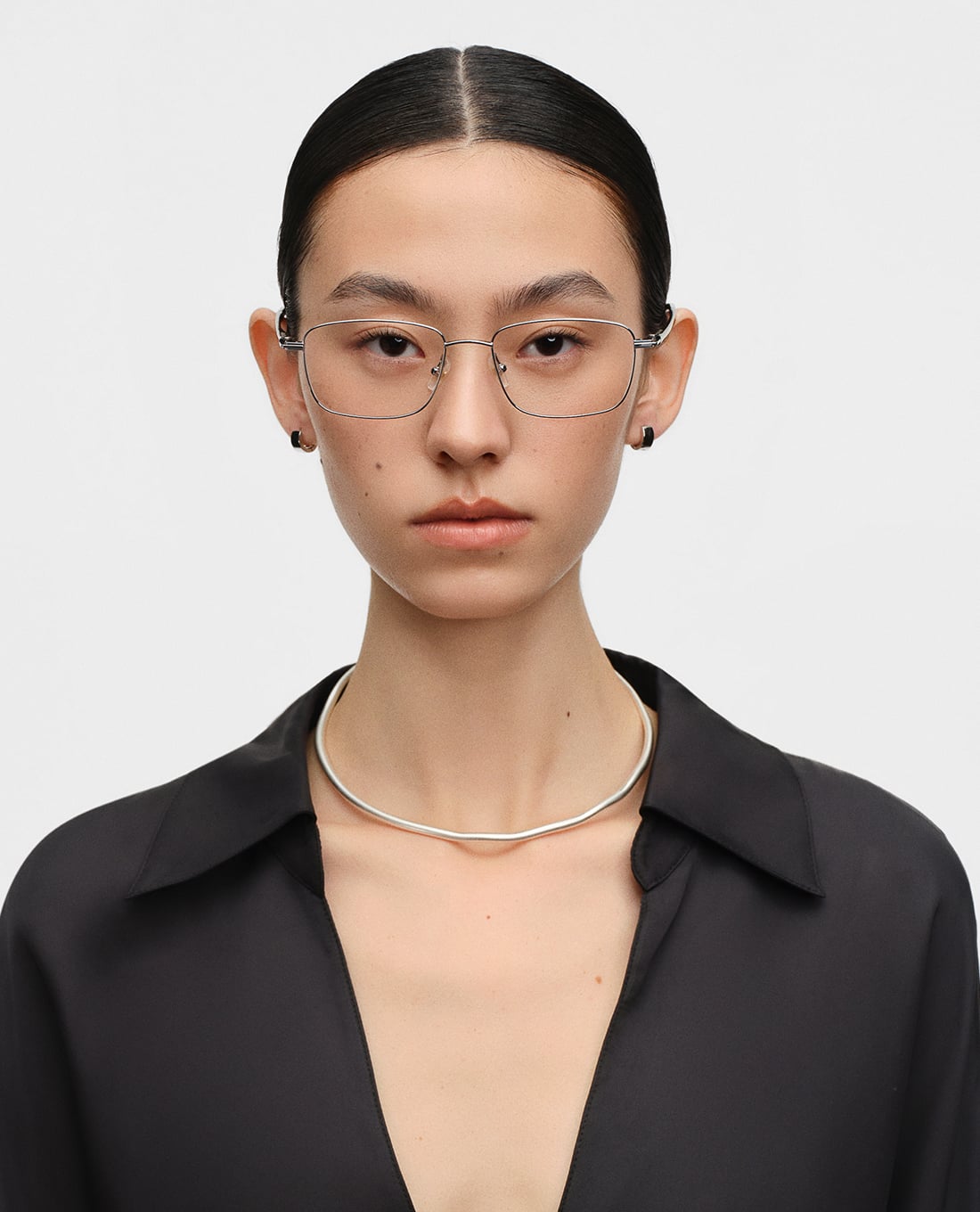 MUJOSH - Gọng kính chữ nhật unisex bản mảnh