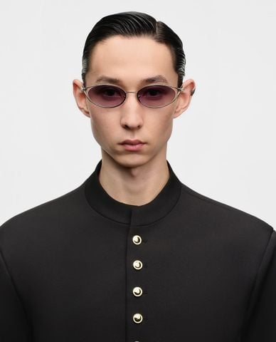  MUJOSH - Kính mát unisex gọng oval bản mảnh 