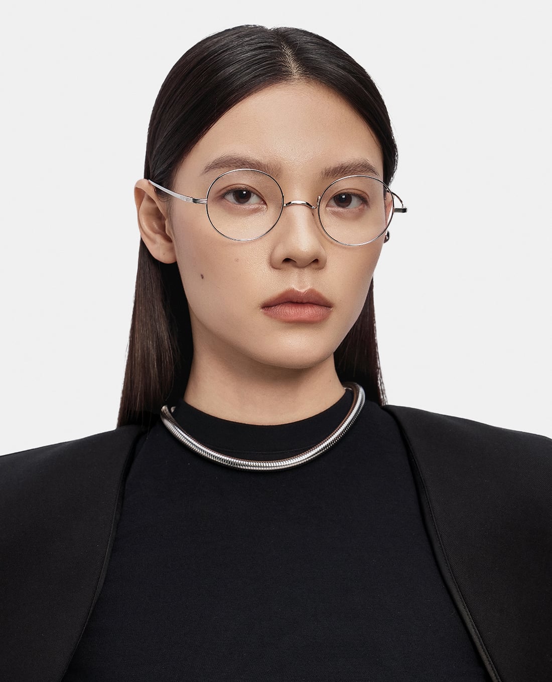 MUJOSH - Gọng kính tròn unisex bản mảnh