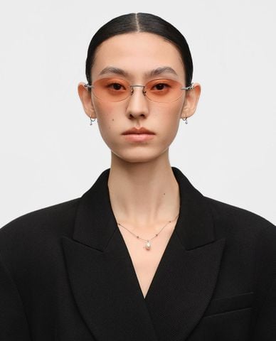  MUJOSH - Kính mát unisex gọng oval bản mảnh 