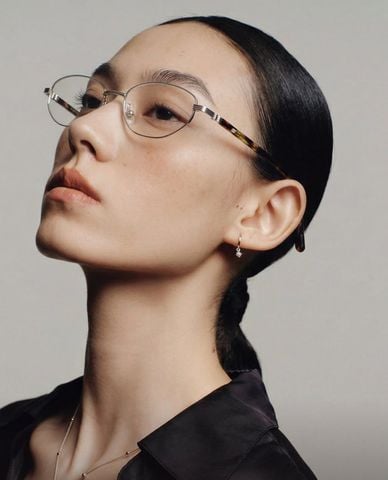  MUJOSH - Gọng kính oval unisex bản mảnh 