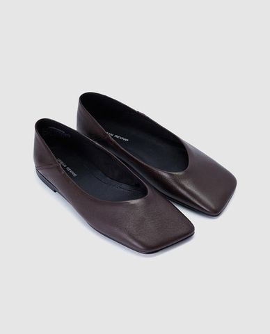  URBAN REVIVO - Giày búp bê nữ đế bệt mũi vuông 