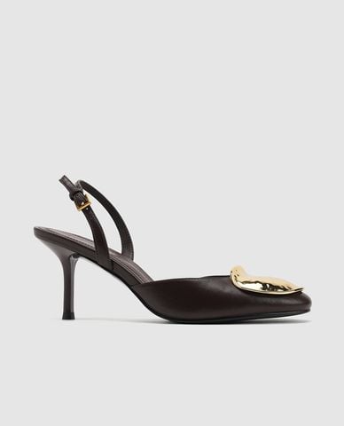  URBAN REVIVO - Giày sandals cao gót nữ mũi tròn 