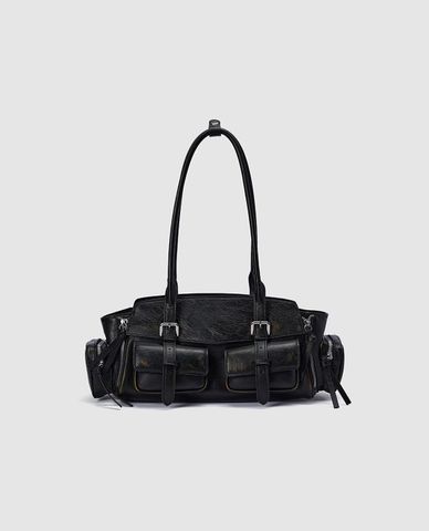  URBAN REVIVO - Túi đeo vai phom chữ nhật phối túi hộp 