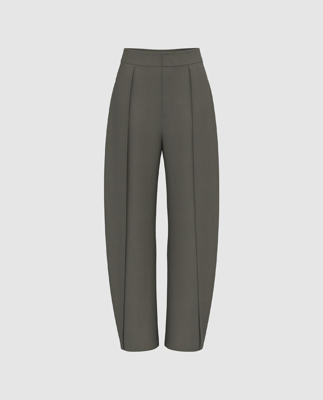 URBAN REVIVO - Quần nữ lưng cao nhấn ly thanh lịch