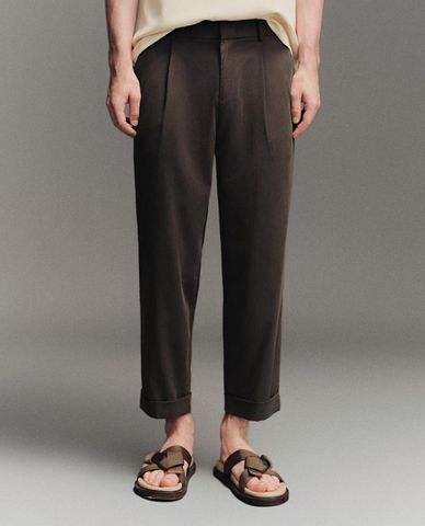  URBAN REVIVO - Quần nam ống đứng gập gấu 