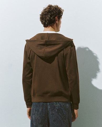  URBAN REVIVO - Áo khoác nam phối mũ tay dài 