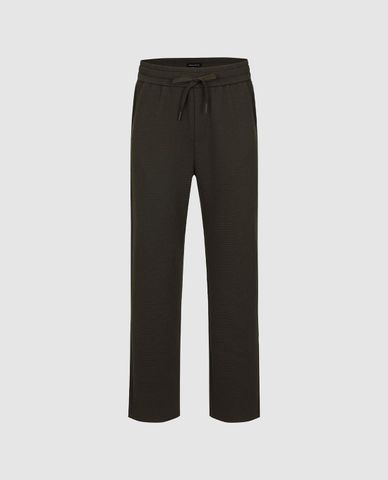  URBAN REVIVO - Quần ống đứng nam lưng thun phối dây rút 