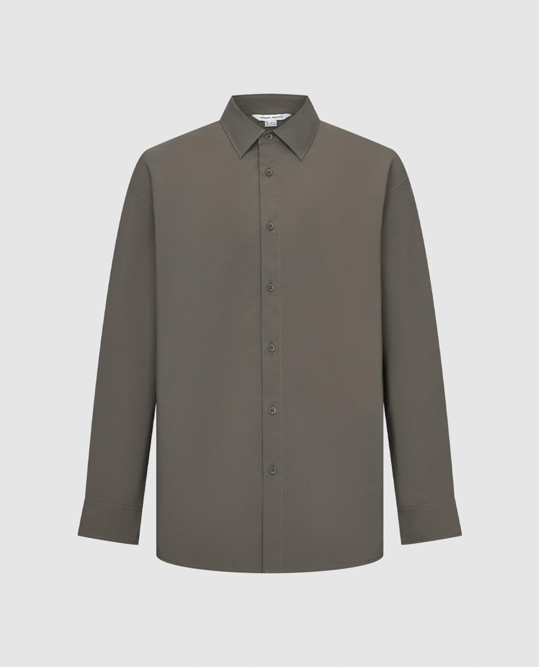 URBAN REVIVO - Áo sơ mi nam cổ bẻ tay dài thêu họa tiết