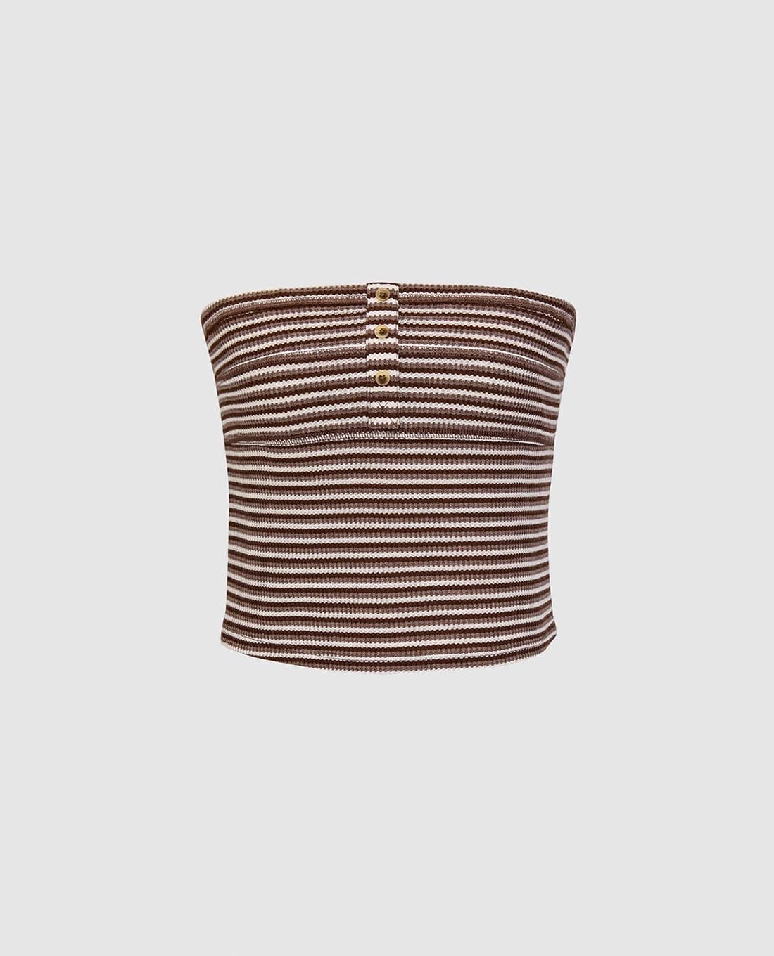 URBAN REVIVO - Áo kiểu nữ cúp ngực phối sọc