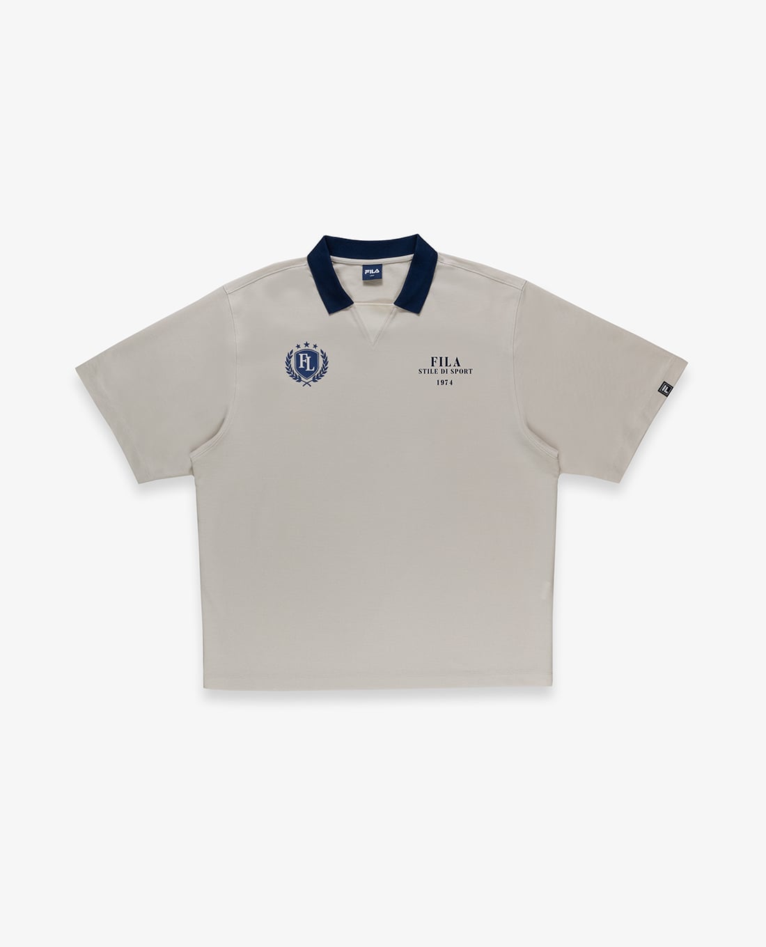 FILA - Áo polo unisex cổ bẻ tay ngắn Heritage