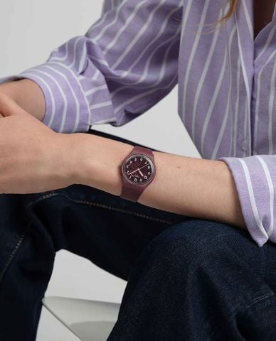  SWATCH - Đồng hồ unisex Thru The Crown Glass 34mm 