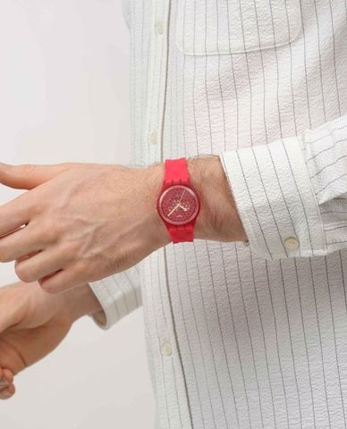  SWATCH - Đồng hồ unisex Love In Scarlet 34mm 