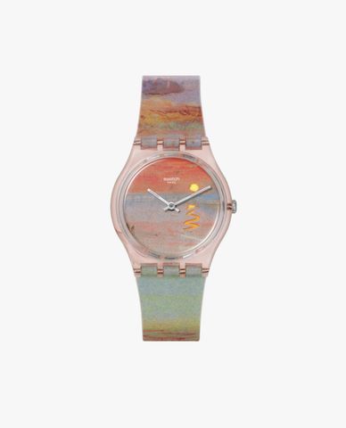  SWATCH - Đồng hồ unisex Turner's Scarlet Sunnset 34mm 