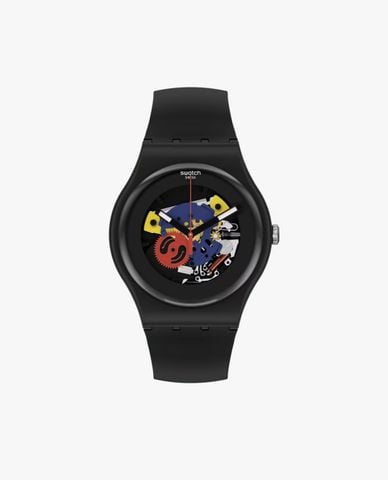 SWATCH - Đồng hồ unisex Black Lacquered 41mm 