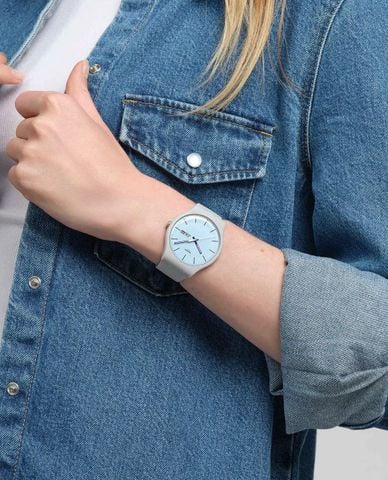  SWATCH - Đồng hồ unisex Blueberry Sky 41mm 