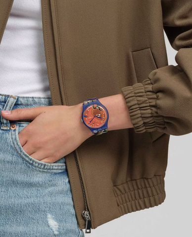  SWATCH - Đồng hồ unisex Miro's Women & Bird In The Moonlight 41mm 