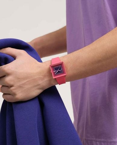  SWATCH - Đồng hồ unisex Squarely Berry 41.8mm 