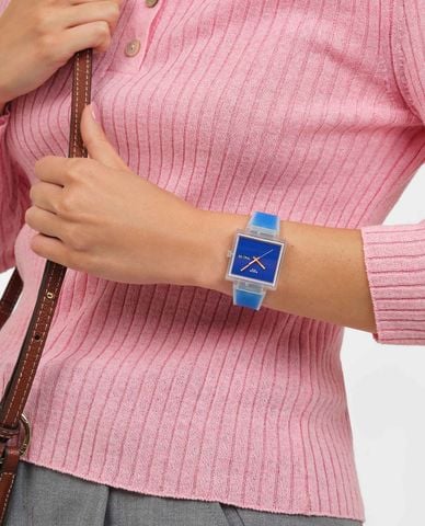  SWATCH - Đồng hồ unisex What if...See Thru Blue? 41.8mm 