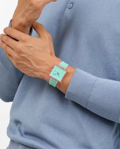  SWATCH - Đồng hồ unisex What if...See Thru Mint? 41.8mm 